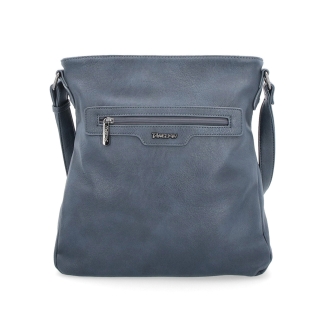 Crossbody kabelka s vnějšími kapsami Tangerin materiál syntetická kůže zapínání na zip barva modrá velikost střední 8008 TM Zepředu