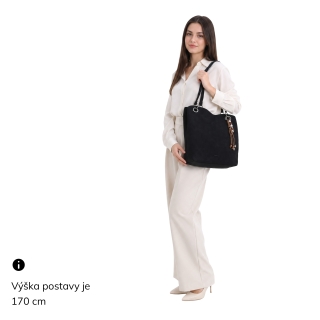 Stylová kabelka přes rameno s odnímatelným přívěskem Carmelo materiál syntetická kůže zapínání na zip barva hnědá velikost velká 4664 TH Na postavě