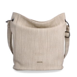 Crossbody kabelka v elegantním designu Carmelo materiál syntetická kůže zapínání na zip barva béžová velikost střední 4339 BE Zepředu