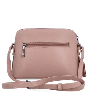 Kožená kabelka crossbody Noelia Bolger Noelia Bolger materiál kůže zapínání na zip barva nude velikost malá NB 0096 N Zezadu