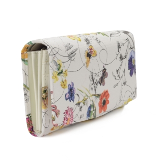 Velká peněženka s květy Carmelo materiál syntetická kůže zapínání na cvoček barva multicolor velikost velká 2119 Print Polobok zepředu
