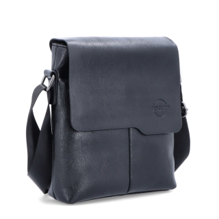 Crossbody taška s klopou Tangerin materiál syntetická kůže zapínání na zip barva černá velikost střední 2325 C