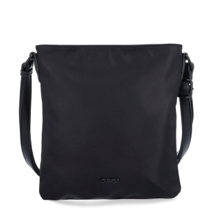 Stylová dámská crossbody kabelka z nylonu Carmelo materiál nylon zapínání na zip barva černá velikost malá 6606 C Zepředu