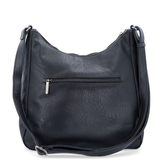 Městská crossbody kabelka ze syntetické kůže Tangerin materiál syntetická kůže zapínání na zip barva černá velikost střední 8046 C Zezadu