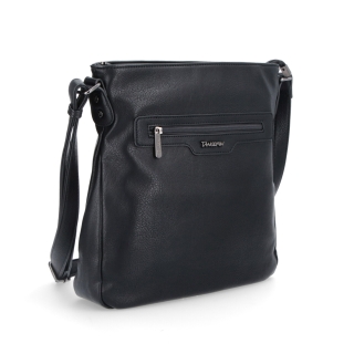 Crossbody kabelka s vnějšími kapsami Tangerin materiál syntetická kůže zapínání na zip barva černá velikost střední 8008 C