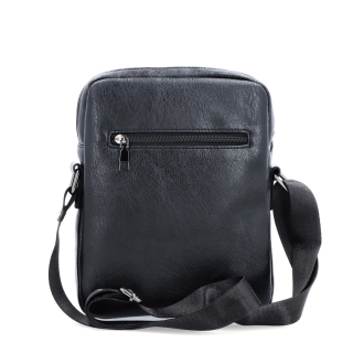 Crossbody taška přes rameno Tangerin materiál syntetická kůže zapínání na zip barva černá velikost střední 2324 C Zezadu