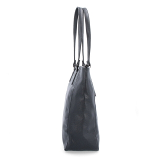 Elegantní shopperka Tangerin materiál syntetická kůže zapínání na zip barva černá velikost velká 8015 C Z boku