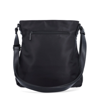 Crossbody kabelka v minimalistickém stylu Carmelo materiál nylon zapínání na zip barva černá velikost střední 6605 C Zezadu