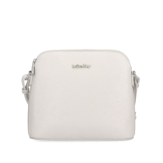 Malá minimalistická crossbody kabelka LeSands materiál syntetická kůže zapínání na zip barva béžová velikost malá 7712 BE Zepředu