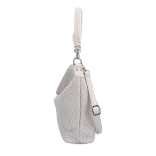 Ležérní kabelka typu hobo s odepínatelnými popruhy Le Sands materiál syntetická kůže zapínání na zip barva béžová velikost střední 4621 K Z boku