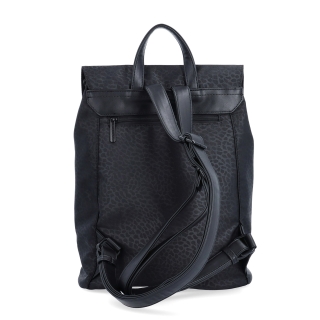 Městský nylonový batoh v moderním střihu Carmelo materiál nylon zapínání na zip barva černá velikost střední 6608 C LE Zezadu