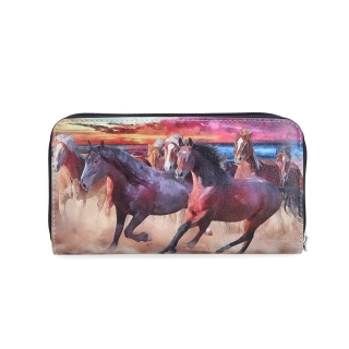 Peněženka penál s potiskem Indee materiál syntetická kůže zapínání na zip barva multicolor velikost velká 9202 142