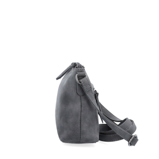 Malá elegantní crossbody kabelka Tangerin materiál syntetická kůže zapínání na zip barva šedá velikost malá 1109 ANT Z boku