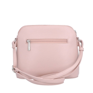 Malá minimalistická crossbody kabelka Le Sands materiál syntetická kůže zapínání na zip barva růžová velikost malá 7712 R Zezadu