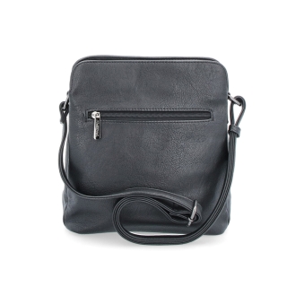 Crossbody kabelka Tangerin materiál syntetická kůže zapínání na zip barva černá velikost malá 8021 C Zezadu