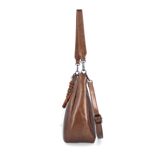 Kabelka přes rameno i crossbody s odepínacími popruhy Le Sands materiál syntetická kůže zapínání na zip barva metalická velikost střední 4637 STAZL Z boku