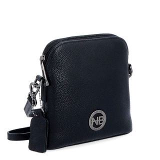 Malá kožená crossbody kabelka Noelia Bolger materiál kůže zapínání na zip barva černá velikost malá NB 3017 C