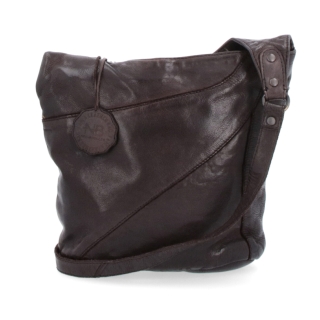 Elegantní kožená crossbody kabelka s kapsami Noelia Bolger materiál kůže zapínání na zip barva hnědá velikost malá NB 2101 H Zepředu