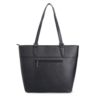 Shopperka z kůže saffiano Noelia Bolger materiál kůže barva černá velikost velká NB 0032 C Zezadu
