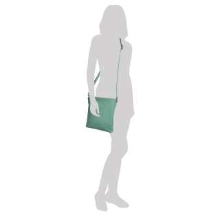 Crossbody kabelka na zip Carmelo materiál syntetická kůže zapínání na zip barva růžová velikost malá 4324 LI Na postavě