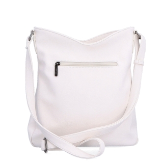 Asymetrická crossbody kabelka s prošíváním Tangerin materiál syntetická kůže zapínání na zip barva béžová velikost střední 8023 K Zezadu