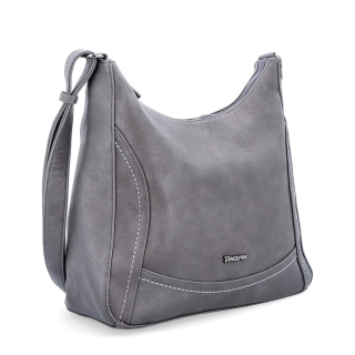 Městská crossbody kabelka ze syntetické kůže Tangerin materiál syntetická kůže zapínání na zip barva šedá velikost střední 8046 TS