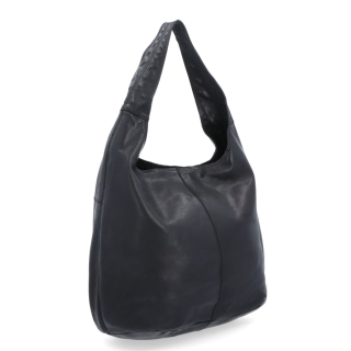 Velká prošívaná kožená shopper kabelka Noelia Bolger materiál kůže zapínání na zip barva černá velikost velká NB 2077 C