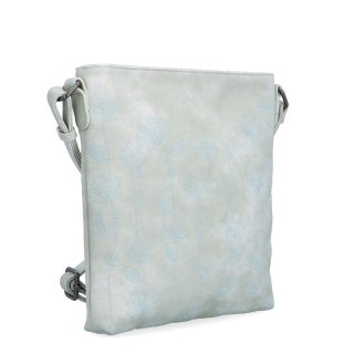 Středně velká crossbody kabelka s motivem Indee materiál syntetická kůže zapínání na zip barva šedá velikost malá 6329 S