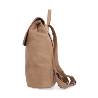 Elegantní městský batoh ze syntetiky Tangerin materiál syntetická kůže zapínání na zip barva béžová velikost střední 1100 MO Z boku
