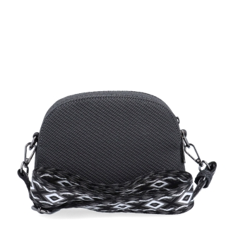 Stylová crossbody kabelka s texturovaným povrchem Tangerin materiál syntetická kůže zapínání na zip barva šedá velikost malá 4365 ANT Zezadu