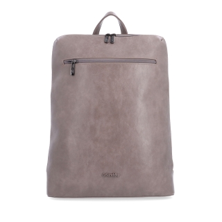 Batoh na notebook s městským vzhledem LeSands materiál syntetická kůže zapínání na zip barva taupe velikost velká 7735 T Zepředu