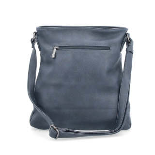 Crossbody kabelka s vnějšími kapsami Tangerin materiál syntetická kůže zapínání na zip barva modrá velikost střední 8008 TM Zezadu