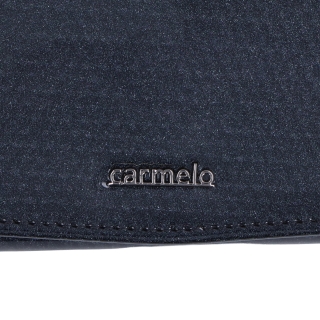 Stylová lakovaná peněženka z pravé kůže Carmelo materiál kůže zapínání na cvoček barva šedá velikost velká 2109 K ANT Logo