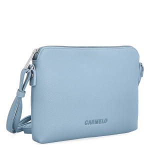 Minimalistická crossbody syntetická kabelka Carmelo materiál syntetická kůže zapínání na zip barva modrá velikost malá 4333 SM