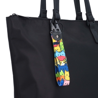 Textilní přívěsek na kabelku s kočičkami Indee materiál textil barva multicolor D039 - 03