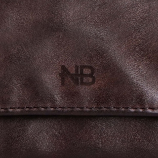 Malá kožená peněženka pro muže i ženy Noelia Bolger materiál kůže barva hnědá velikost malá 5135 NB H Logo