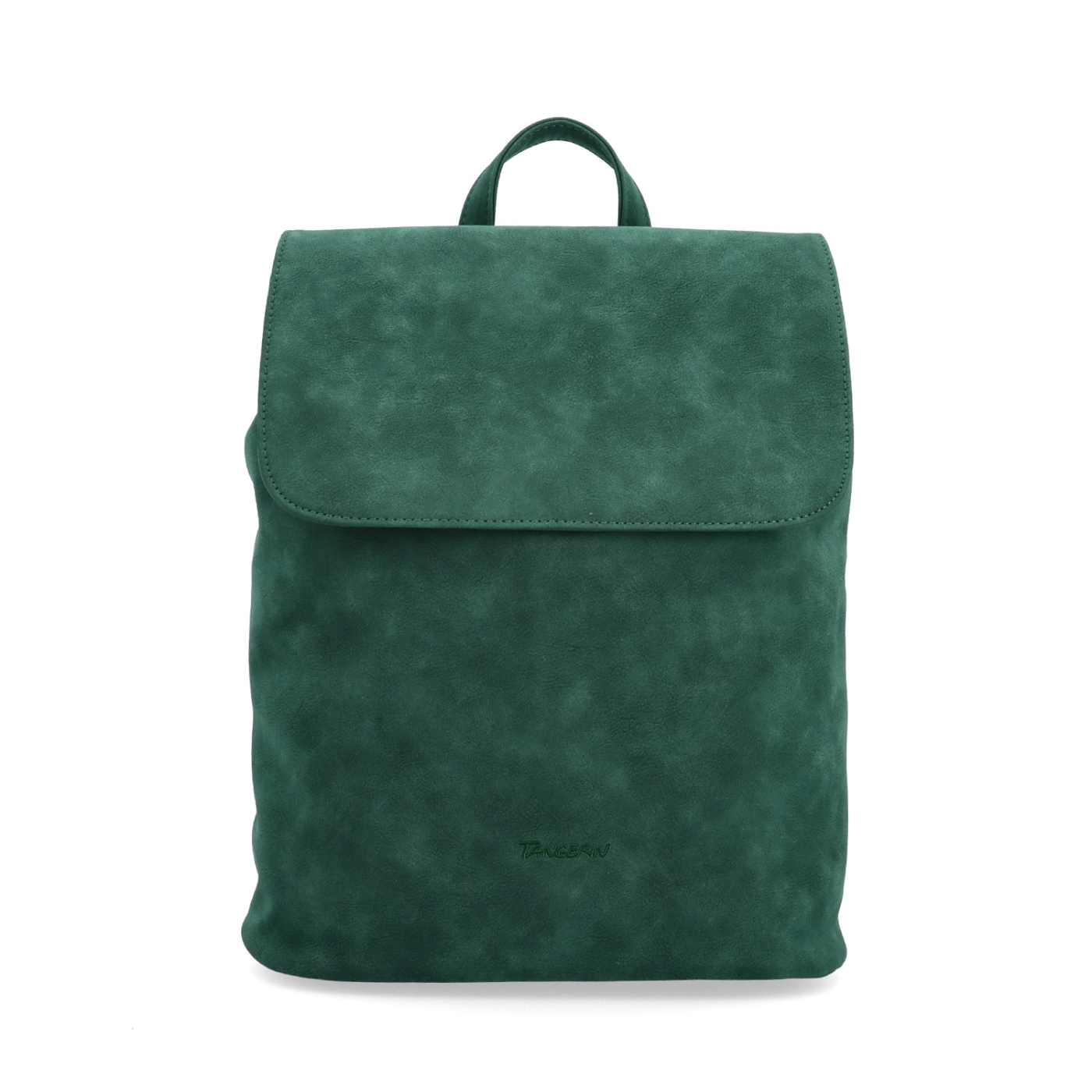 Elegantní městský batoh ze syntetiky Tangerin materiál syntetická kůže zapínání na zip barva zelená velikost střední 1100 TZE Zepředu