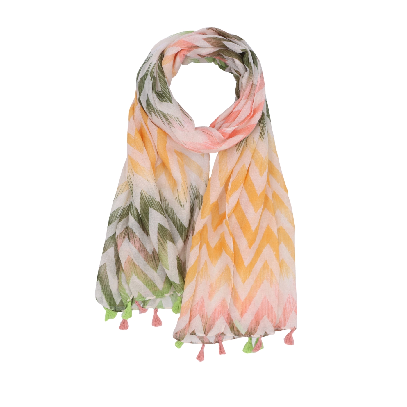 Lehký šátek s originálním vzorem Noelia Bolger materiál Viskóza a bavlna barva multicolor KL506 - 07