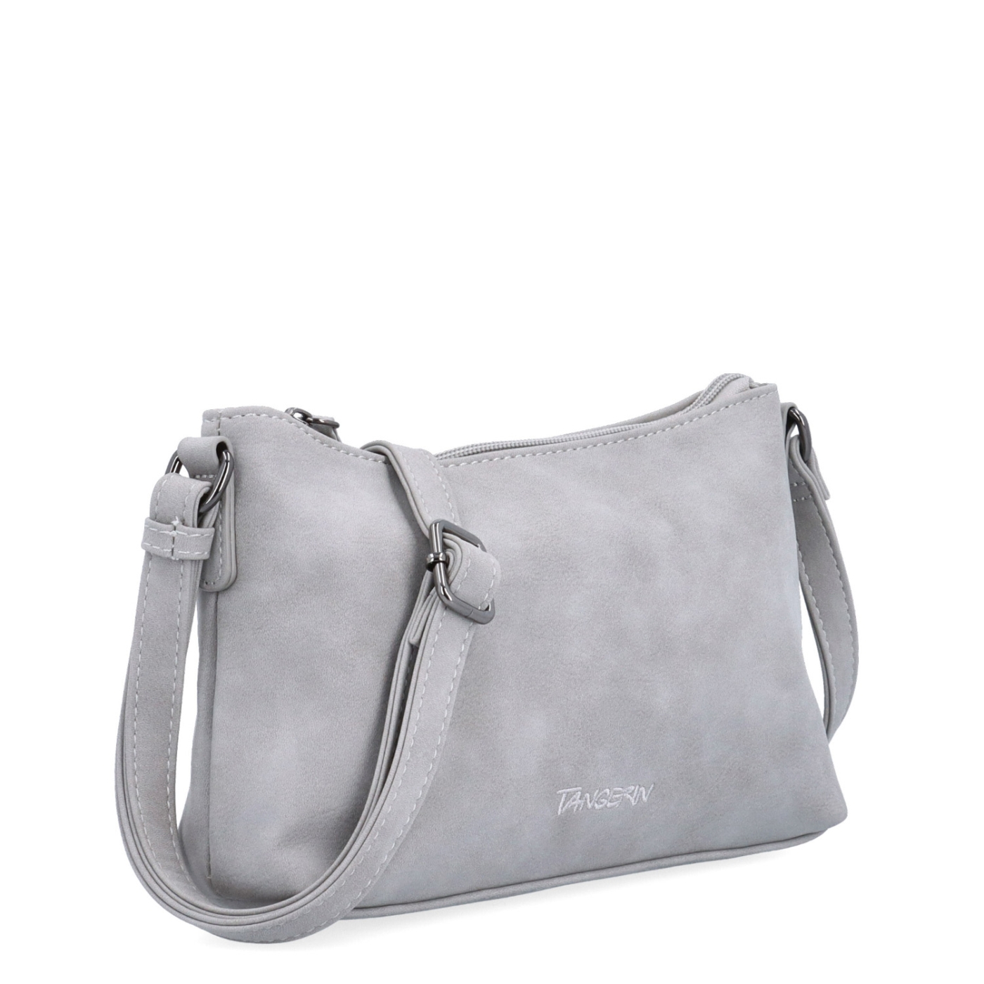 Malá elegantní crossbody kabelka Tangerin materiál syntetická kůže zapínání na zip barva šedá velikost malá 1109 SS