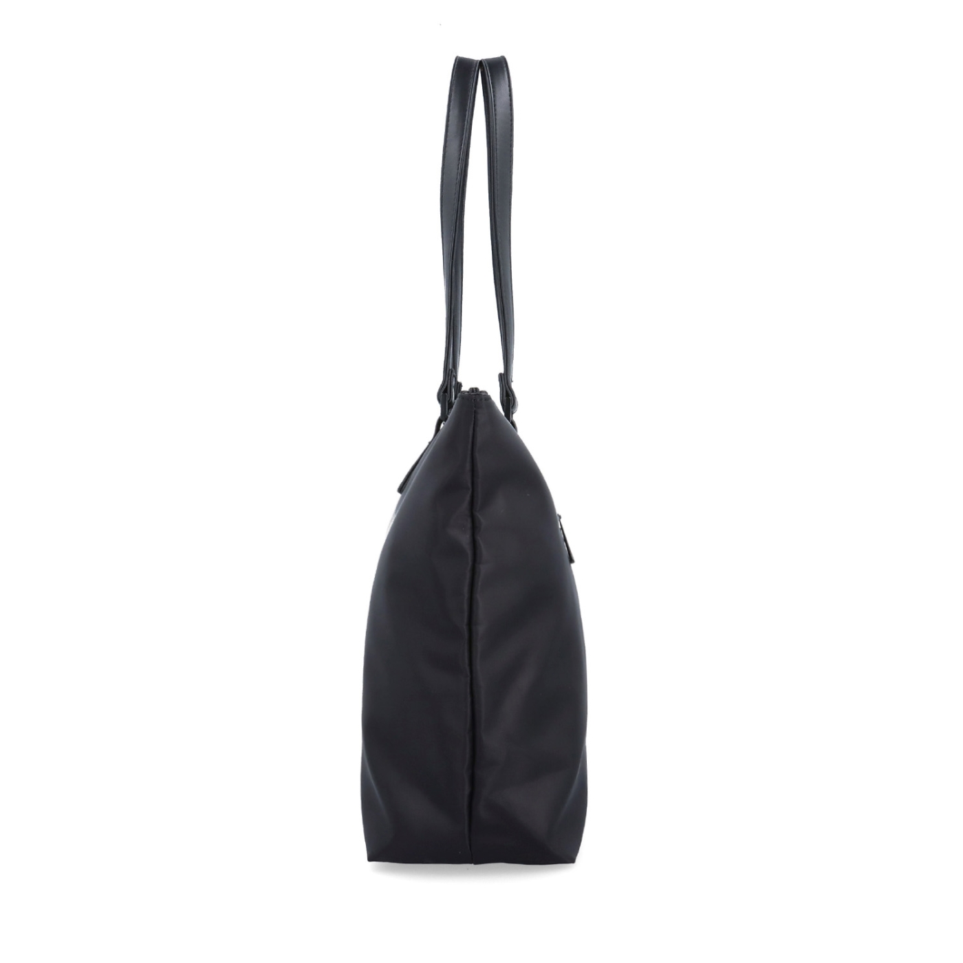 Elegantní nylonová kabelka přes rameno Carmelo materiál nylon zapínání na zip barva černá velikost velká 6601 C Z boku