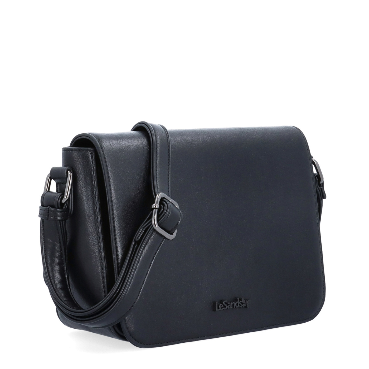 Nadčasová crossbody kabelka s klopou Le Sands materiál syntetická kůže zapínání s klopou barva černá velikost malá 7724 C