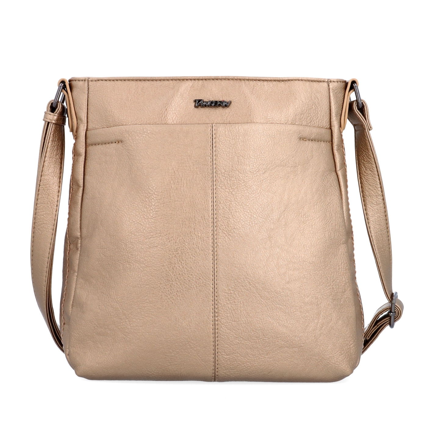 Crossbody kabelka s nastavitelným popruhem Tangerin materiál syntetická kůže zapínání na zip barva metalická velikost střední 8049 ZL Zepředu