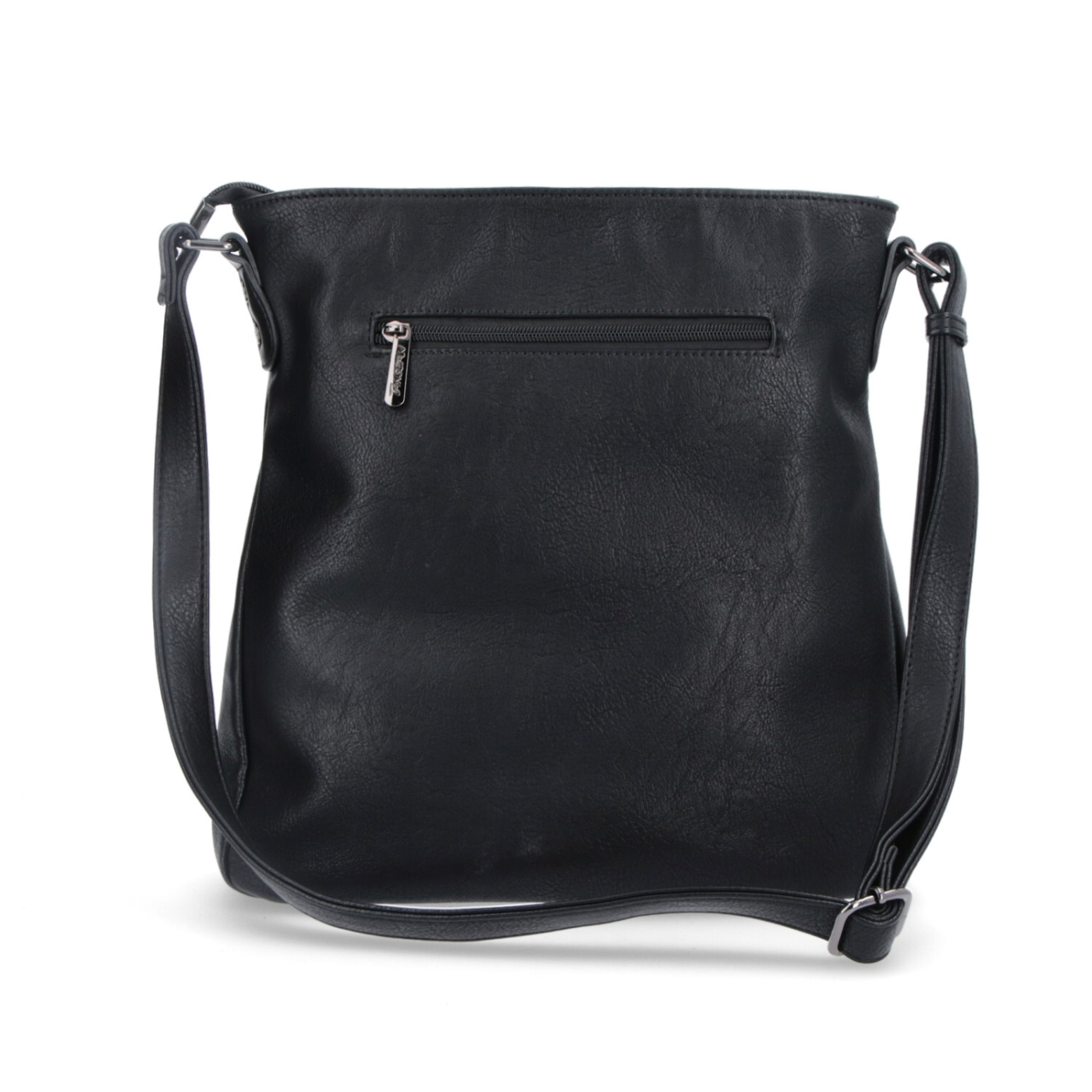 Crossbody kabelka s vnějšími kapsami Tangerin materiál syntetická kůže zapínání na zip barva černá velikost střední 8008 C Zezadu