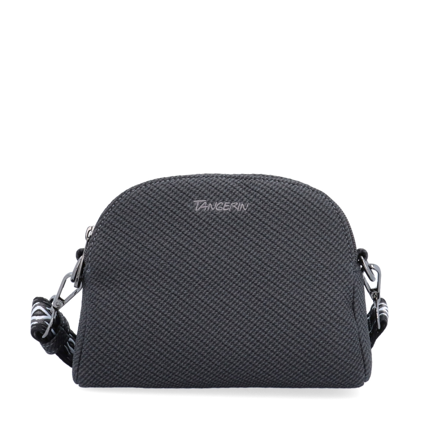 Stylová crossbody kabelka s texturovaným povrchem Tangerin materiál syntetická kůže zapínání na zip barva šedá velikost malá 4365 ANT Zepředu