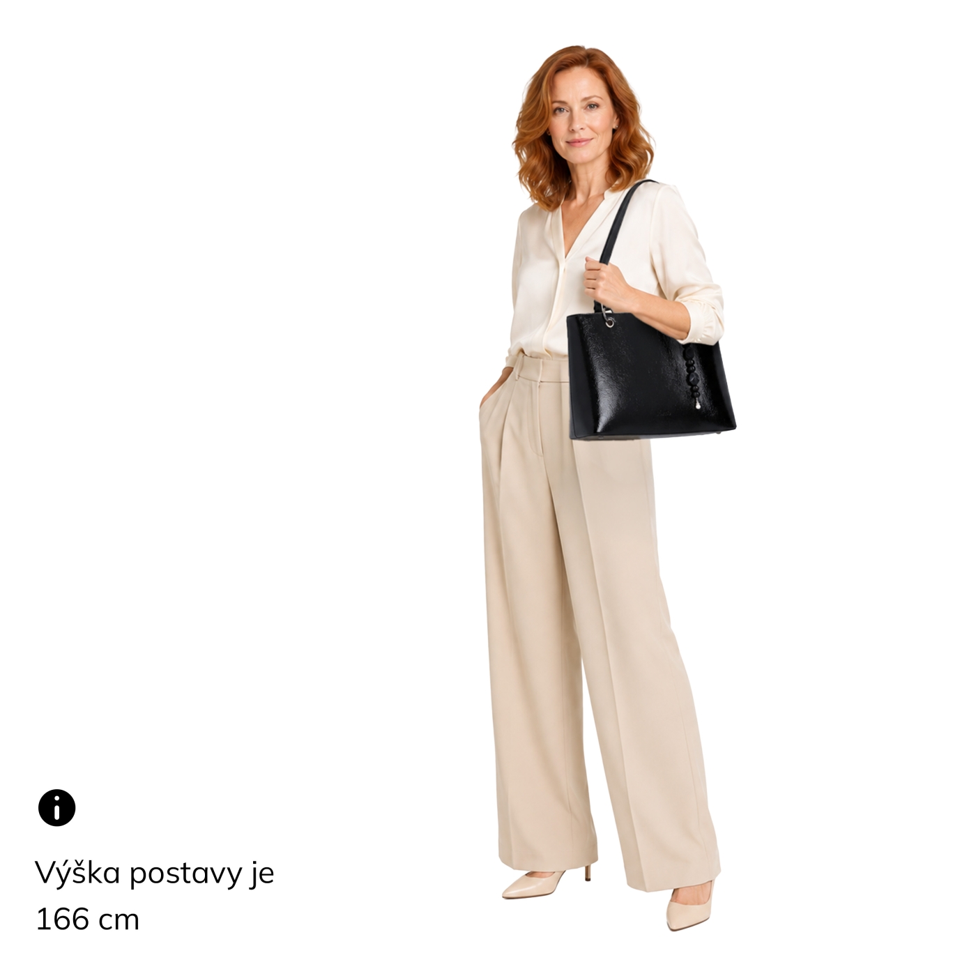 Stylová shopper kabelka přes rameno Le Sands materiál syntetická kůže zapínání na zip barva vínová velikost velká 4641 BO Na postavě