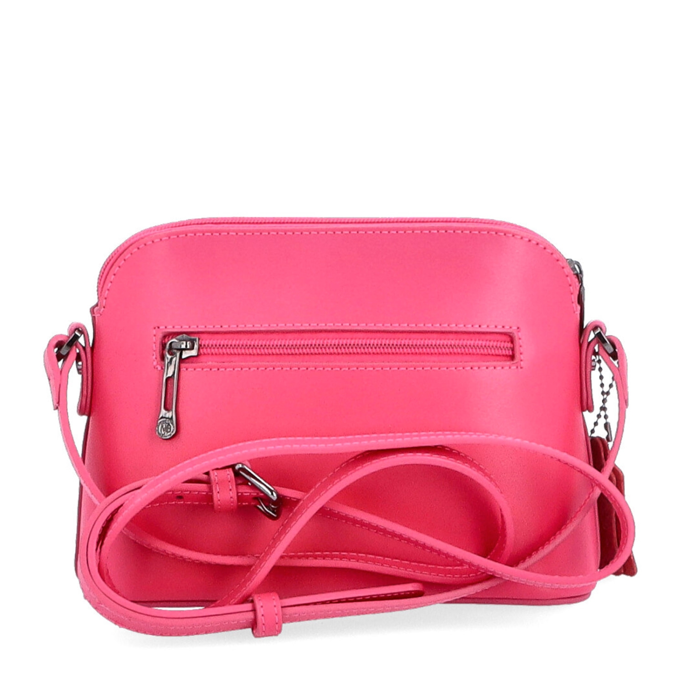 Kožená kabelka crossbody Noelia Bolger Noelia Bolger materiál kůže zapínání na zip barva růžová velikost malá NB 0096 F Zezadu