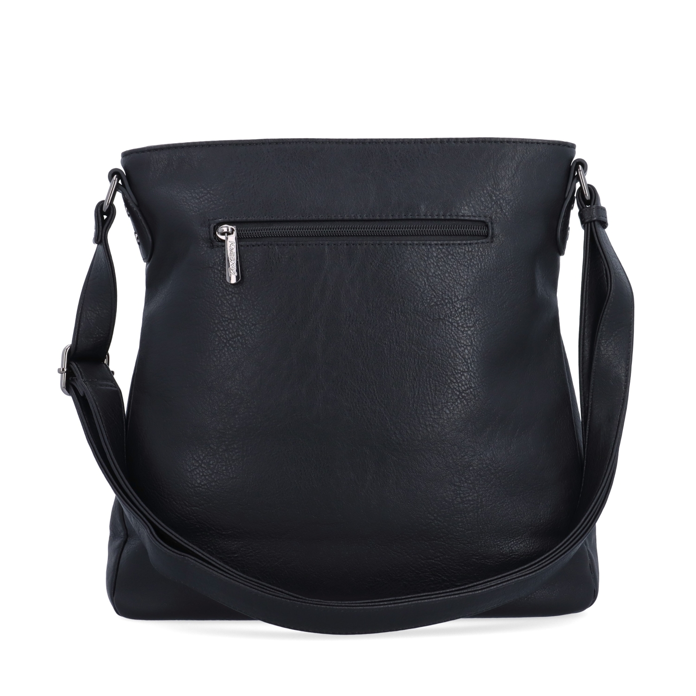 Crossbody kabelka s přehledným vnitřkem Tangerin materiál syntetická kůže zapínání na zip barva černá velikost střední 8051 C Zezadu