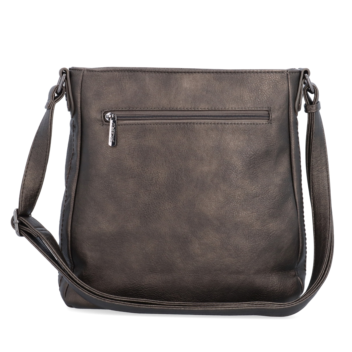 Crossbody kabelka s nastavitelným popruhem Tangerin materiál syntetická kůže zapínání na zip barva šedá velikost střední 8049 ANT Zezadu