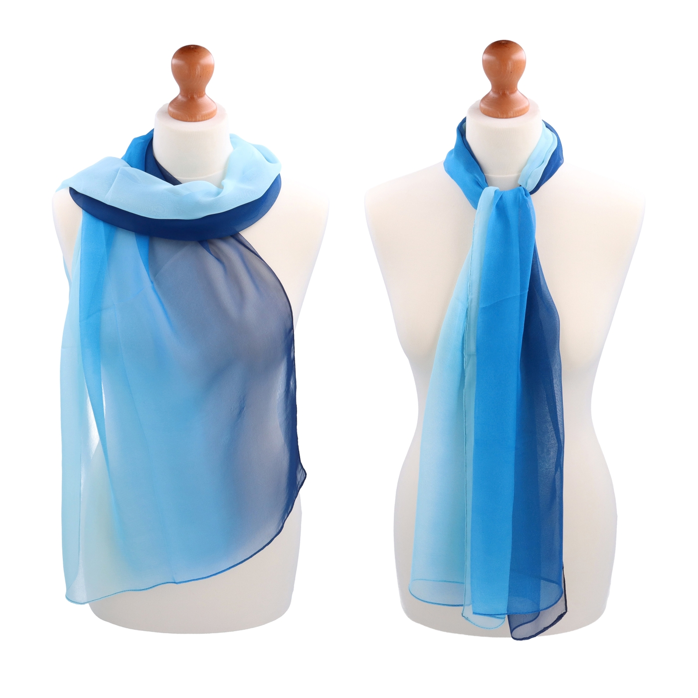 Lehký barevný šátek Noelia Bolger materiál polyester barva modrá KL503 - 02