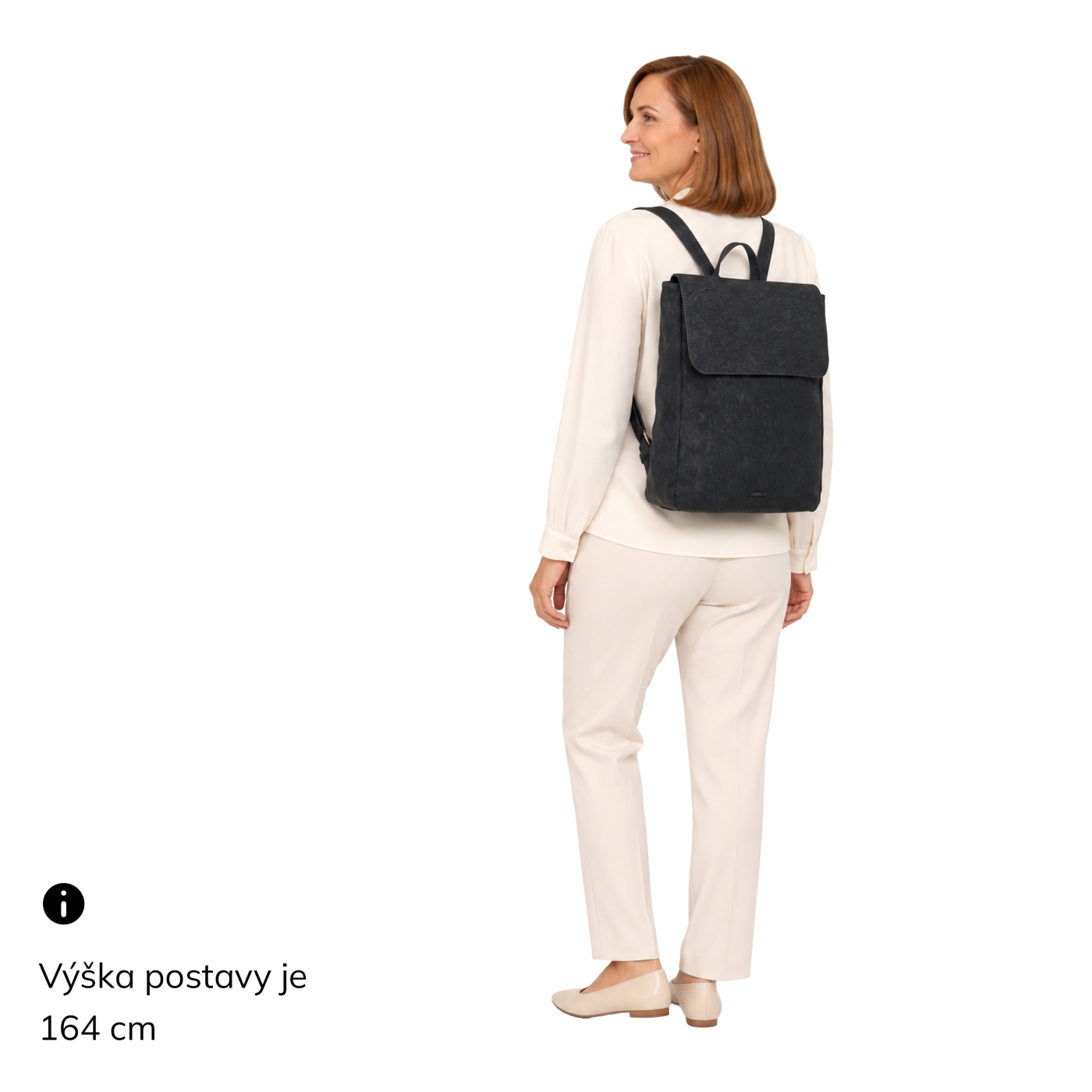 Městský batoh z umělé kůže Carmelo materiál syntetická kůže zapínání na zip barva hnědá velikost velká 4667 TH Na postavě
